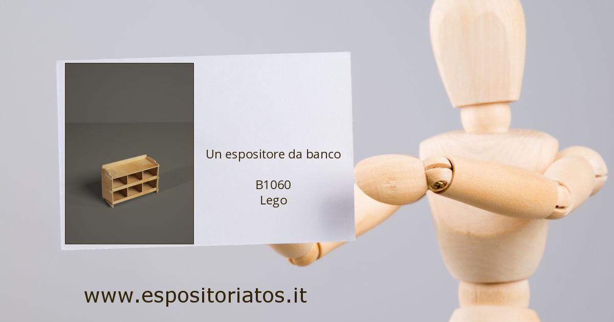 B1060 Lego - Espositore da banco in legno